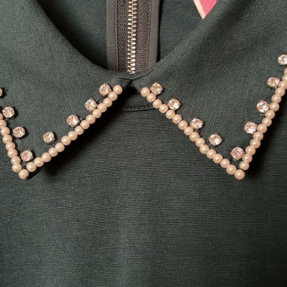 Kate Spade Green Diamanté Collar Dress. NWT - Picture 10 of 13